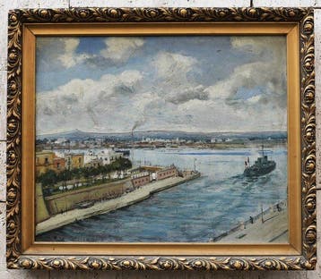 Giorgio Belloni (1861-1944) - Scena marina
