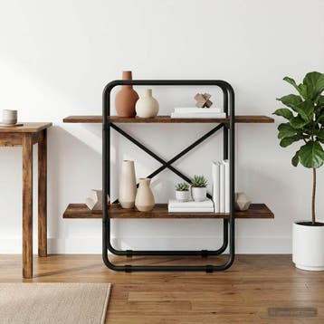 vidaXL Boekenplank 2-laags 60 x 35 x 70 cm PB Gerookt eiken, Verzenden, Nieuw