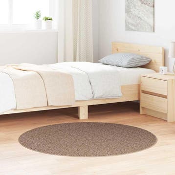 vidaXL Antislip Shaggy Tapijt Bruin 120 x 120 cm PP, Verzenden