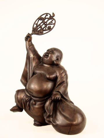 Hotei  Een van de Zeven Geluksgoden - Brons - Jun  -