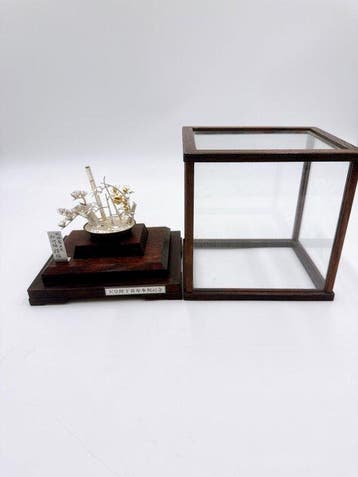 Collection thématique - Bonsaï en argent massif japonais, Antiquités & Art