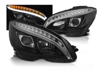 LED Tube koplampen Black geschikt voor Mercedes W204, Verzenden