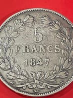 Frankrijk. Louis Philippe I. 5 Francs 1847-A, Paris (Zonder