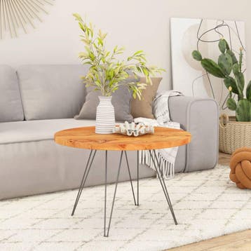 vidaXL Tafelblad rond Ø 50x2,5 cm massief acaciahout, Verzenden, Nieuw