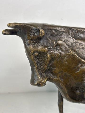 Statue, Stier van Picasso - 13.8 cm - Bronze, Antiek en Kunst