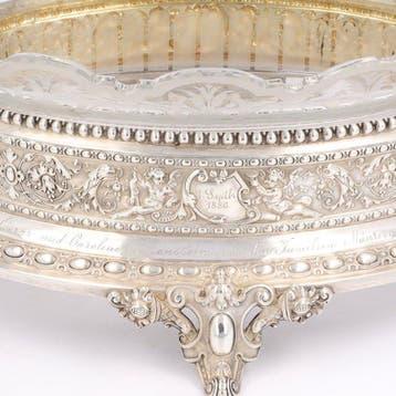 1886. Geschenk aan Oscar & Caroline Fallenstein. -, Antiquités & Art