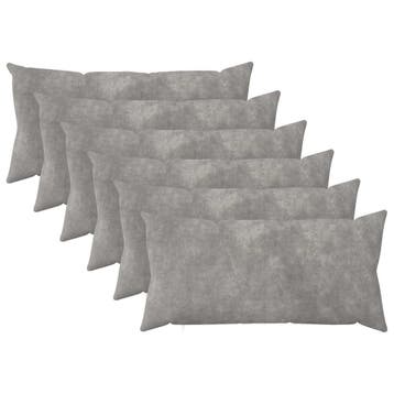 vidaXL Kussensloop 6 pcs HEERLEN Lichtgrijs 40 x 80 cm, Verzenden