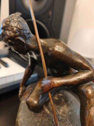 Renzo Moscatelli (1910-1982) - sculptuur, GIOVANE PESCATORE