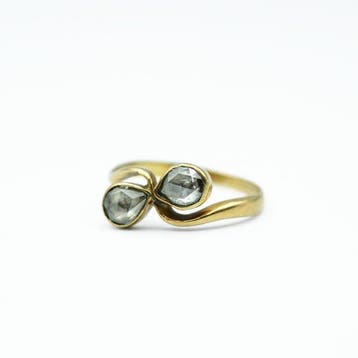 Bague - 14 carats Or jaune - Diamant