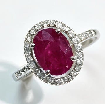 Zonder minimumprijs - Ring - 14 karaat Witgoud - 1.75ct. tw., Nieuw