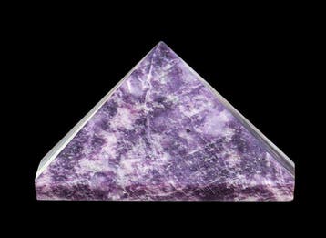 Natuurlijke paarse lepidoliet & lithium-muscoviet piramide -