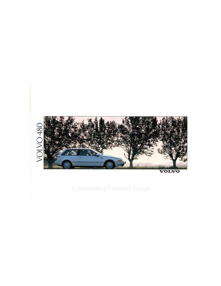 1990 VOLVO 480 BROCHURE NEDERLANDS, Boeken, Auto's | Folders en Tijdschriften, Ophalen of Verzenden