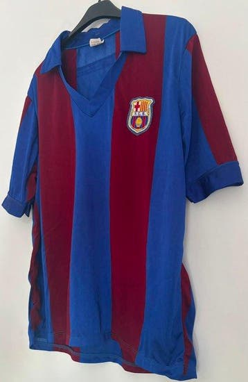 Rare Vintage FC Barcelona Home Football Jersey Late 1970s –, Nieuw