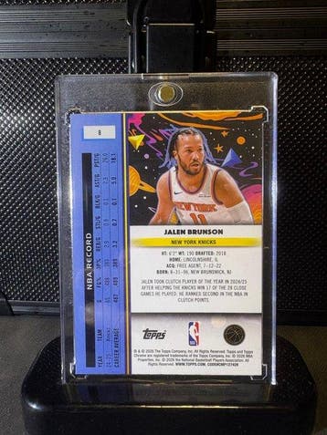 2024/25 Topps Chrome Jalen Brunson Parallel card, Insert