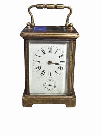 Rijtuigklok (3) - - Verguld messing - 1880 - 1900 - Reisklok, Antiek en Kunst