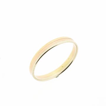 Tricolor gouden ring, 18 tot 19, Gebruikt, Ophalen of Verzenden, Dame of Heer