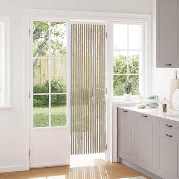 vidaXL Insecten Gordijn Chenille Grijs en Beige 56 x 200 cm, Verzenden, Nieuw