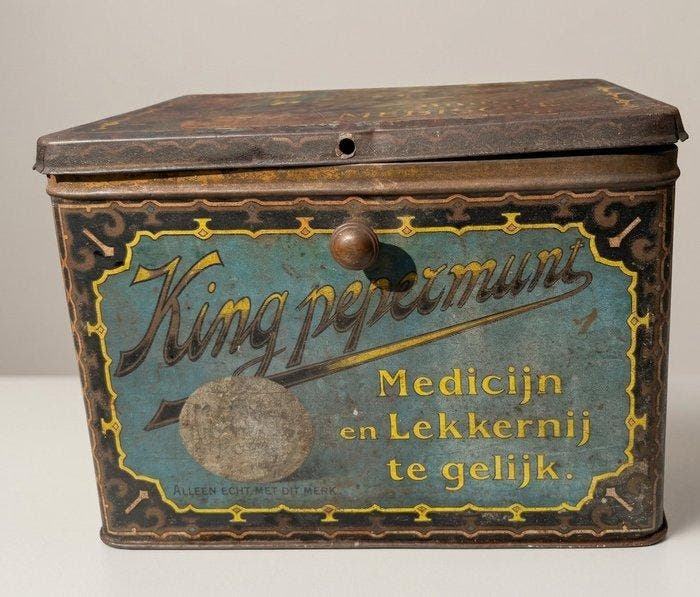 Kingfabrieken Tonnema in Sneek - Blikken doos - Tin -, Antiquités & Art, Curiosités & Brocante