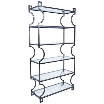 Flamant Opbergrek Scaletto Metaal En Glas - Boekenkast -, Minder dan 50 cm, Verzenden, 75 cm of meer, Nieuw