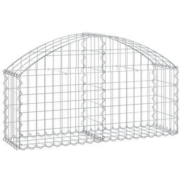 vidaXL Schanskorf gewelfd 100x30x40/60 cm gegalvaniseerd, Verzenden, Nieuw