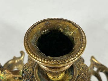 Kaarsenhouder - Verguld brons