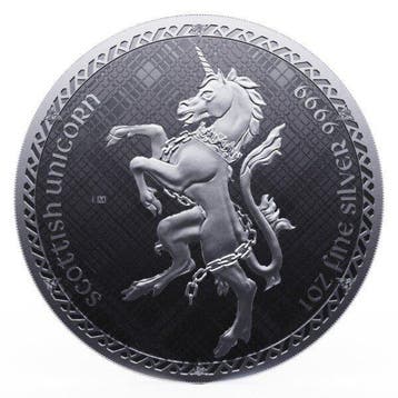 Niue. 2 Dollars 5 x 2023 1oz $2 NZD Niue Scottish Unicorn