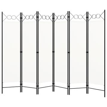 vidaXL Kamerscherm met 6 panelen 240x180 cm wit, Verzenden, Nieuw
