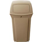 Afvalbak | RANGER | Kunststof | Beige | 132.5L | Duwdeksel, Verzenden, Nieuw in verpakking