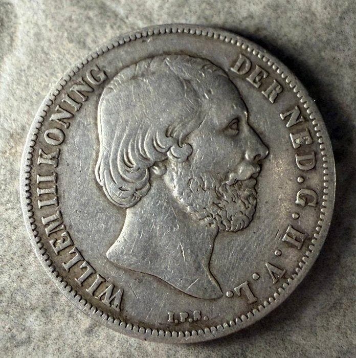 Nederland. Willem III. 1 Gulden 1853/51, Postzegels en Munten, Munten | Nederland