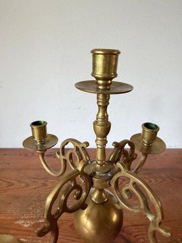 Chandelier - Laiton - 5 - candélabre à bras