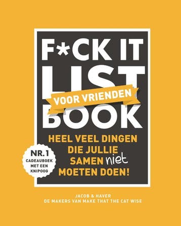 F*ck it list book voor vrienden 9789463333351 Jacob & Haver, Verzenden, Zo goed als nieuw, Jacob & Haver