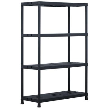 vidaXL Opbergrek 220 kg 90x40x138 cm kunststof zwart, Huis en Inrichting, Verzenden, Nieuw