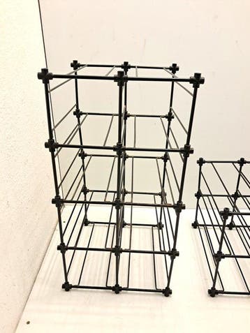 Porte-bouteilles (2) - Métal - Étagère à vin modulaire 2