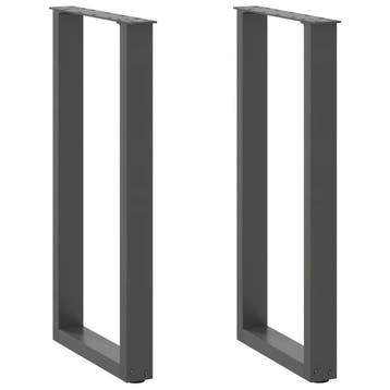 vidaXL Console tafelpoten 2 st U-vormig 28x(72-73) cm staal, Verzenden, Nieuw