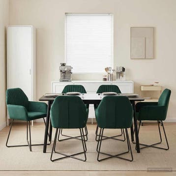 vidaXL Eetstoelen 4 st fluweel Donkergroen 55 x 50 x 84 cm, Verzenden, Nieuw
