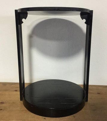 Traditional Japanese Black Lacquered Marujoku Wooden Tea, Antiek en Kunst