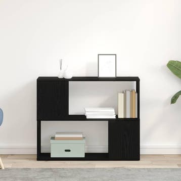 vidaXL Tv-meubelset 80 x 24 x 63 cm Zwart Eiken Bewerkt hout, Verzenden, Nieuw