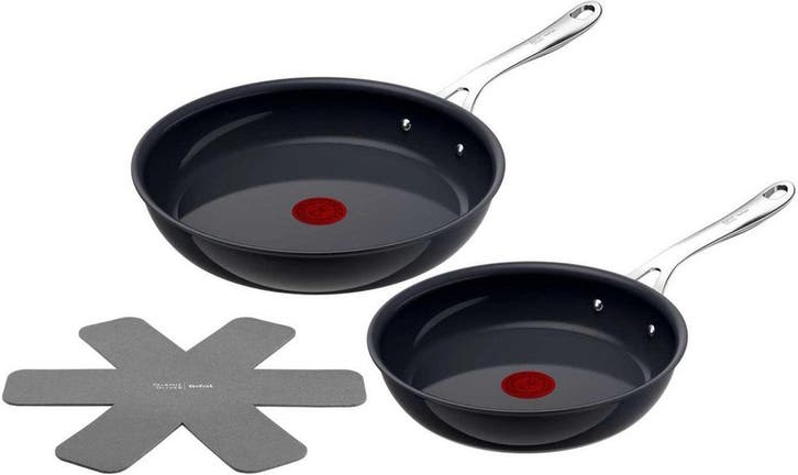 Tefal Jamie Oliver braadpannen set keramisch 24 + 28 cm -..., Huis en Inrichting, Keuken | Potten en Pannen, Nieuw, Verzenden