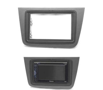 Facade Autoradio 2-Din Gris Pour Seat Altea Toledo, Auto diversen, Autoradio's, Verzenden, Nieuw