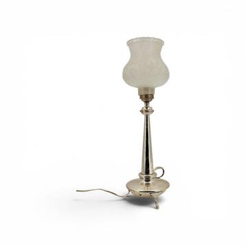 Lamp - Verzilverd messing - Nieuwe Kunst