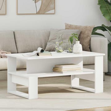 vidaXL Salontafel Wit 90 x 50 x 40 cm Bewerkt hout, Verzenden, Nieuw