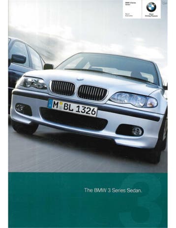 2004 BMW 3 SERIE SEDAN BROCHURE ENGELS, Nieuw