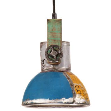 vidaXL Hanglamp industrieel rond 25 W E27 19 cm meerkleurig, Verzenden, Nieuw