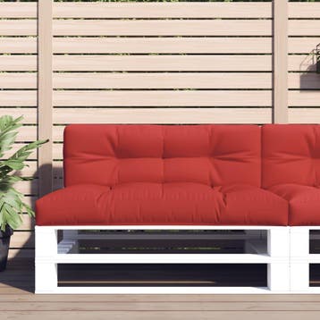 vidaXL Palletkussen 120x40x12 cm stof rood, Verzenden