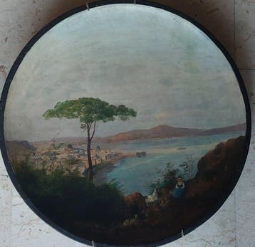 École italienne (XX) - Paesaggio costiero Napoli