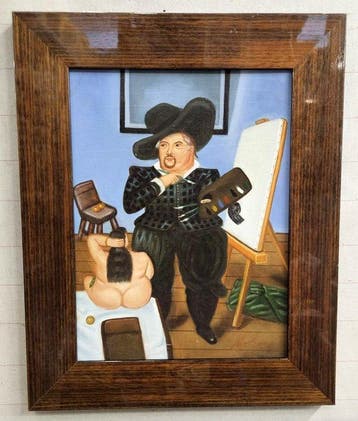 Scuola europea (XX), da Botero - Il pittore, Antiek en Kunst