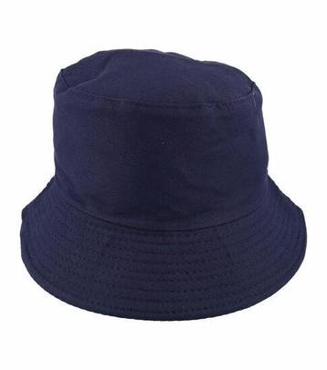 Bucket Hat Hoedje – Omkeerbaar – One Size – Donkerblauw, Nieuw