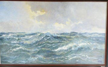 Meeuwis van Buuren (1902-1992) - Groot formaat Zeegezicht, Antiquités & Art