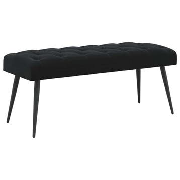 vidaXL Bank met knopen tufting Zwart 110 x 40 x 46 cm, Verzenden, Nieuw