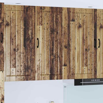vidaXL Wandkast LUCCA Oud hout 50 x 31 x 100 cm Bewerkt hout, Verzenden
